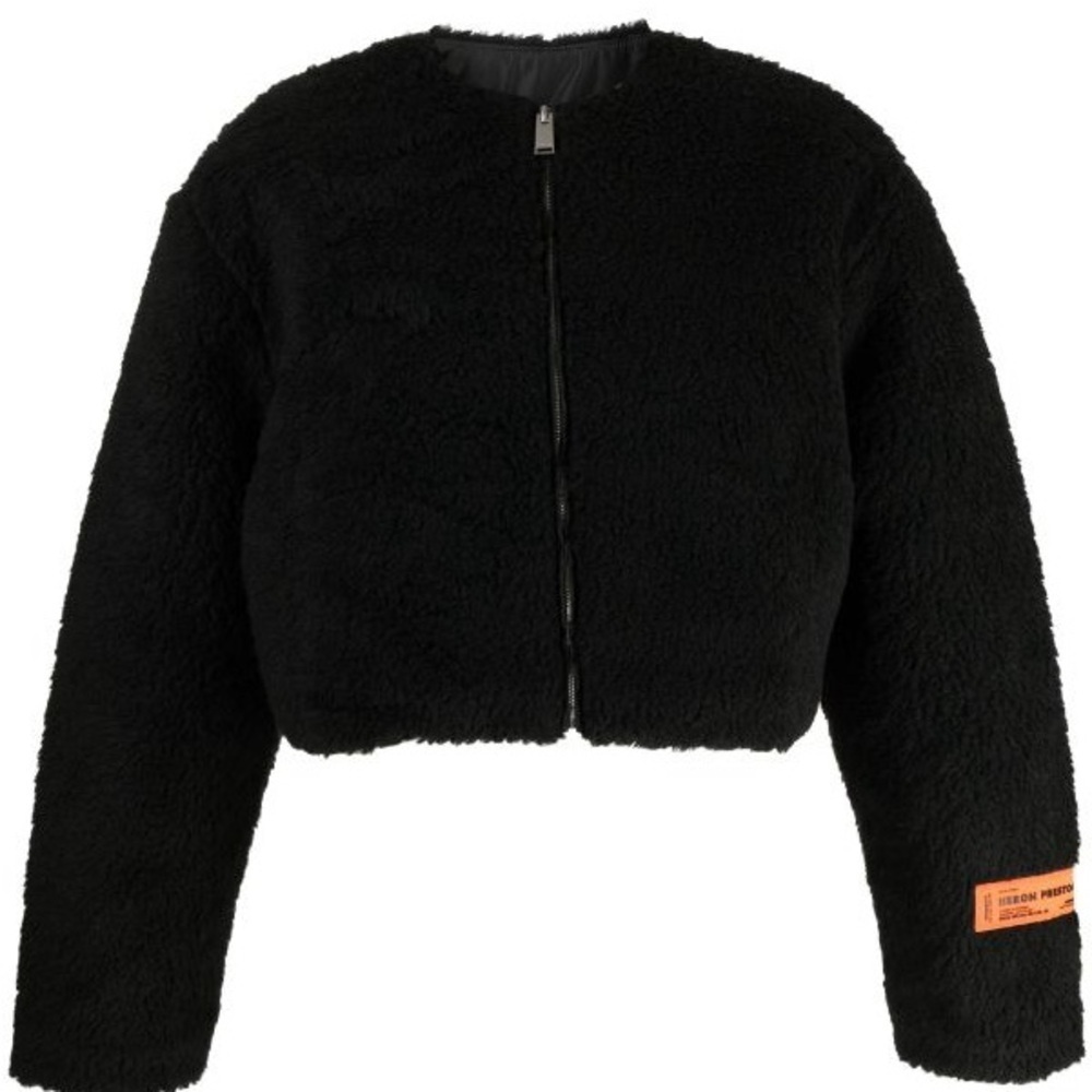 Heron Preston fleece-texture zip-up jacket Size S